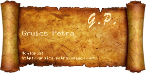 Gruics Petra névjegykártya